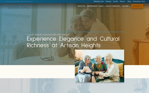 Artisan Heights demo homepage with a layered video hero and warm photography